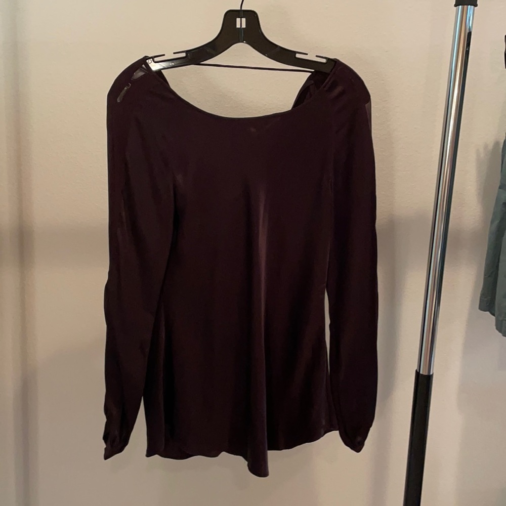 Maroon long sleeve top